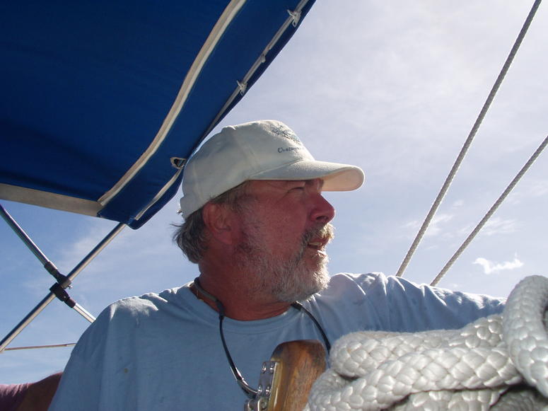 Cap'n Mark Einstein charters the 40 foot sloop "Island Girl." Cap'n Mark