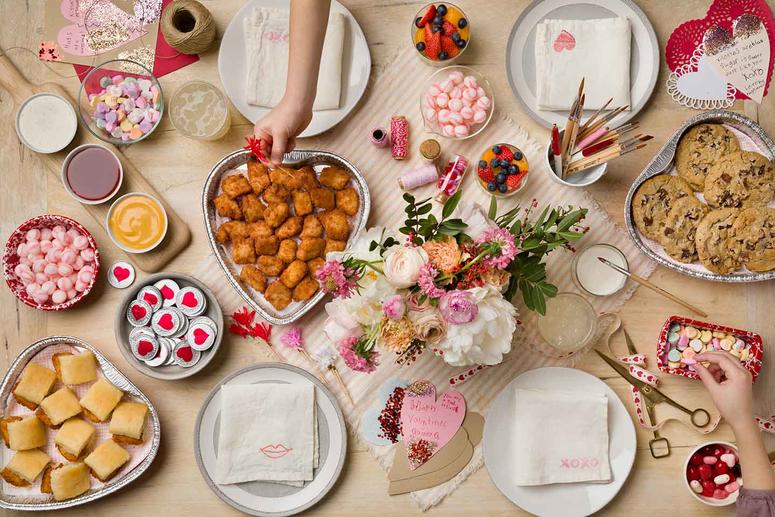This Valentine's Day, Chick-fil-A is serving up heart-shaped trays of chicken nuggets and Chick-n-Minis. This Valentine's Day, Chick-fil-A is serving up heart-shaped trays of chicken nuggets and Chick-n-Minis.