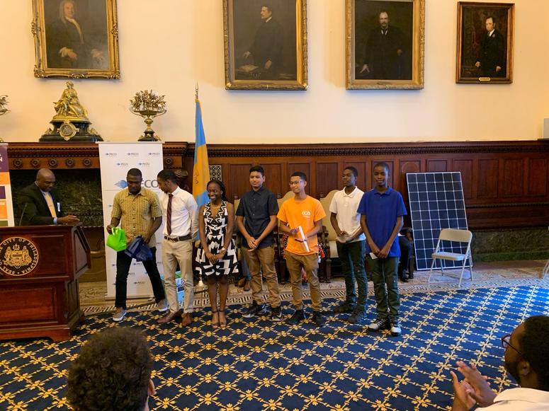 Frankford High School student at Philadelphia City Hall Frankford High School student at Philadelphia City Hall