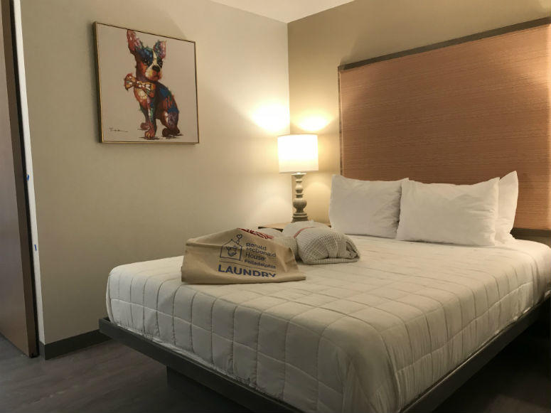 A bedroom in the Ronald McDonald House. A home away from home for the families of hospitalized children gets a little more comfy with the "tower" - the latest phase of the expansion project underway at the Ronald McDonald House in West Philadelphia.