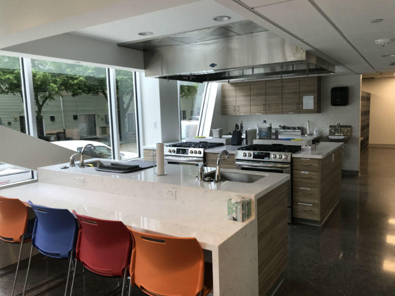 A kitchen in the Ronald McDonald House. A home away from home for the families of hospitalized children gets a little more comfy with the "tower" - the latest phase of the expansion project underway at the Ronald McDonald House in West Philadelphia.