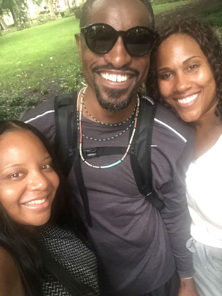Samantha Williams (L) Andre 3000 (C) Williams' friend (R) Samantha Williams (L) Andre 3000 (C) Williams' friend (R)