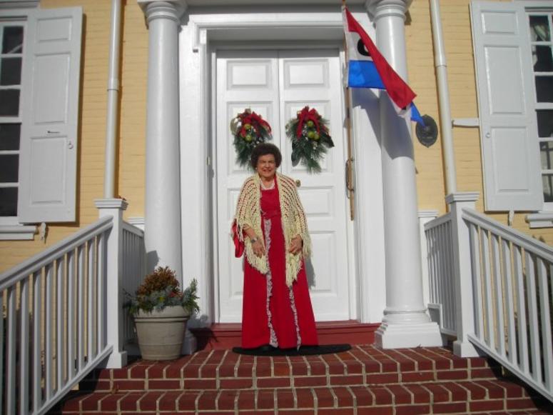 Alma Jacobs outside Laurel Hill Mansion. Alma Jacobs outside Laurel Hill Mansion.