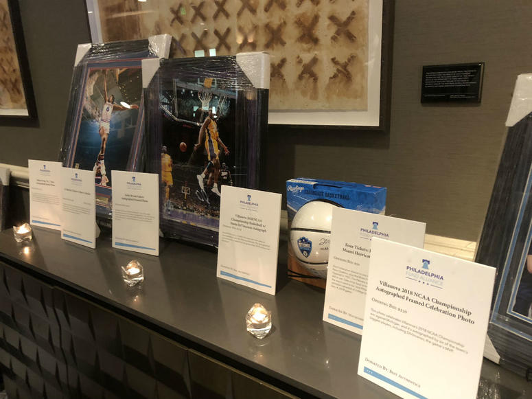 Auction items at the Philadelphia Fund Alliance gala fundraiser for Take a Breather Foundation. Auction items at the Philadelphia Fund Alliance gala fundraiser for Take a Breather Foundation.