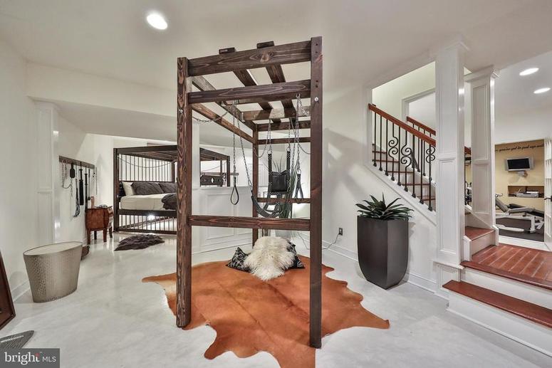 Priced at $750,000, this private, quiet Maple Glen home includes a fully furnished sex dungeon. Priced at $750,000, this private, quiet Maple Glen home includes a fully furnished sex dungeon.