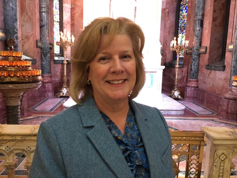 Mary Jo Timlin-Hoag is the first female president and C-E-O of the Miraculous Medal Shrine in Philadelphia's Germantown neighborhood. Mary Jo Timlin-Hoag is the first female president and C-E-O of the Miraculous Medal Shrine in Philadelphia's Germantown neighborhood.