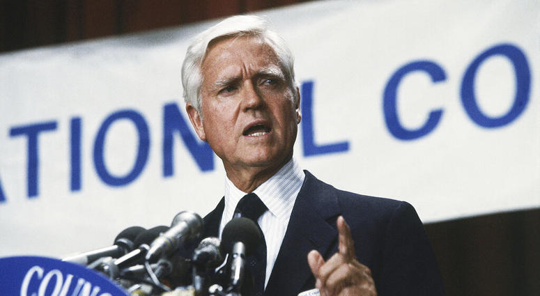 This July 20, 1983 file photo shows Senator Ernest F. Hollings (D-S.C.) in Washington, DC. Hollings, a moderate six-term Democrat who made an unsuccessful bid for the presidency in 1984, has died. Senator Ernest F. Hollings