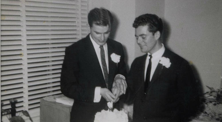 LGBT archivists in Philadelphia and California are trying to identify two men photographed on their wedding day at a time when gay marriage was considered taboo.