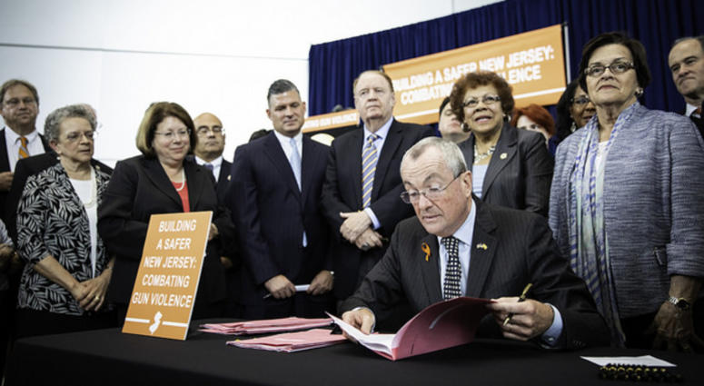 Gov. Phil Murphy signs several landmark gun safety bills into law. Gov. Phil Murphy signs several landmark gun safety bills into law.