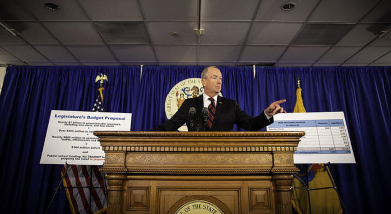 Gov. Phil Murphy hosts a press conference to discuss the budget. Gov. Phil Murphy hosts a press conference to discuss the budget.