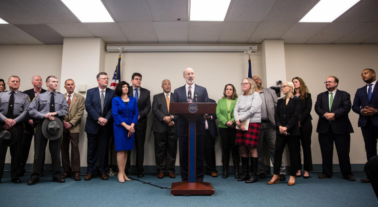 Gov. Tom Wolf introduces his “My Clean Slate” program to help people navigate the new law, Jan. 2, 2019. Gov. Tom Wolf introduces his “My Clean Slate” program to help people navigate the new law, Jan. 2, 2019.