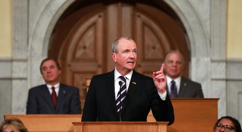 Gov. Phil Murphy delivers his first State of the State address in Trenton, New Jersey, on Jan. 15, 2019. Gov. Phil Murphy delivers his first State of the State address in Trenton, New Jersey, on Jan. 15, 2019.