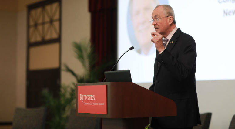 Governor Phil Murphy holds opening remarks in “Preventing Gun Violence in NJ: A Call to Action” hosted by the gun violence research center on Tuesday April 23, 2019. Governor Phil Murphy holds opening remarks in “Preventing Gun Violence in NJ: A Call to Action” hosted by the gun violence research center on Tuesday April 23, 2019.