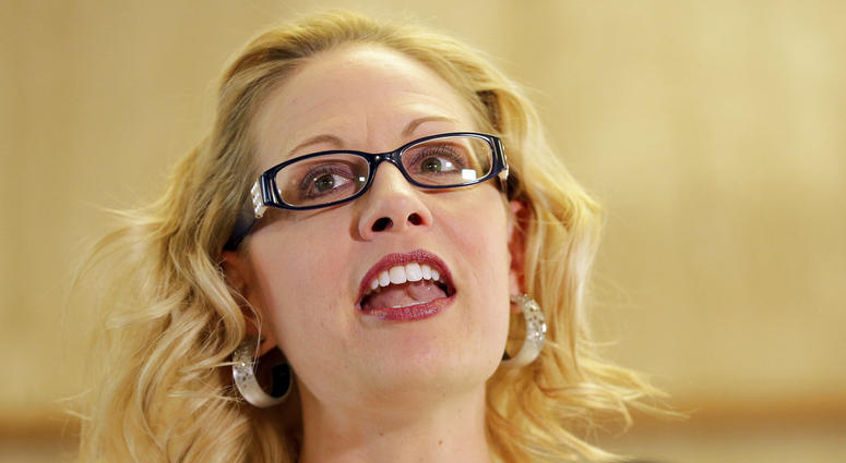 U.S. Rep. Kyrsten Sinema, D-Ariz. speaks prior to delivering her signatures to the Arizona Secretary of State's office. U.S. Rep. Kyrsten Sinema, D-Ariz. speaks prior to delivering her signatures to the Arizona Secretary of State's office.