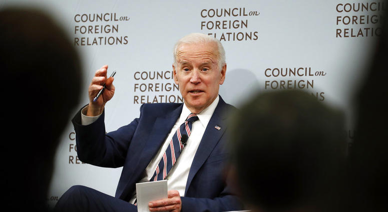 In this Jan. 23, 2018, file photo, former Vice President Joe Biden speaks about U.S. relations with the Kremlin at the Council on Foreign Relations, in Washington. In this Jan. 23, 2018, file photo, former Vice President Joe Biden speaks about U.S. relations with the Kremlin at the Council on Foreign Relations, in Washington.