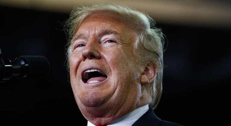 President Donald Trump speaks during a campaign rally at Erie Insurance Arena, Wednesday, Oct. 10, 2018, in Erie, Pa.