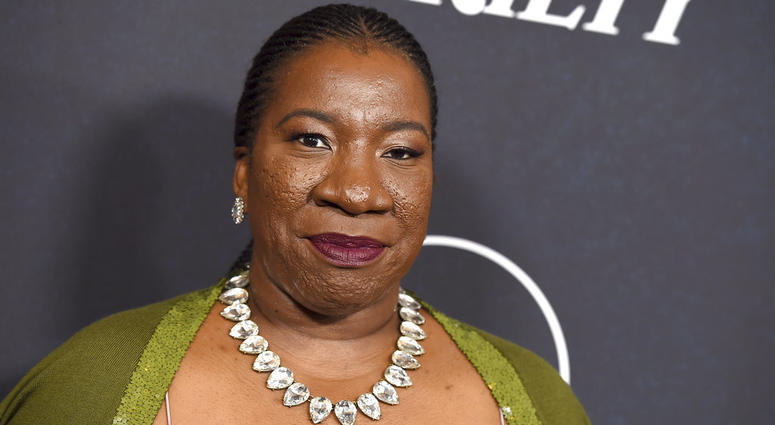 In this Oct. 12, 2018 file photo, #MeToo founder Tarana Burke arrives at Variety's Power of Women event in Beverly Hills, Calif. Tarana Burke