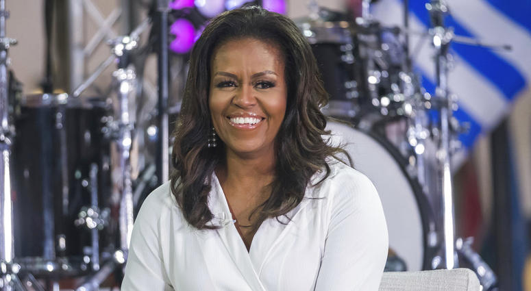 In this Oct. 11, 2018 file photo, Michelle Obama participates in the International Day of the Girl on NBC's "Today" show in New York. Michelle Obama