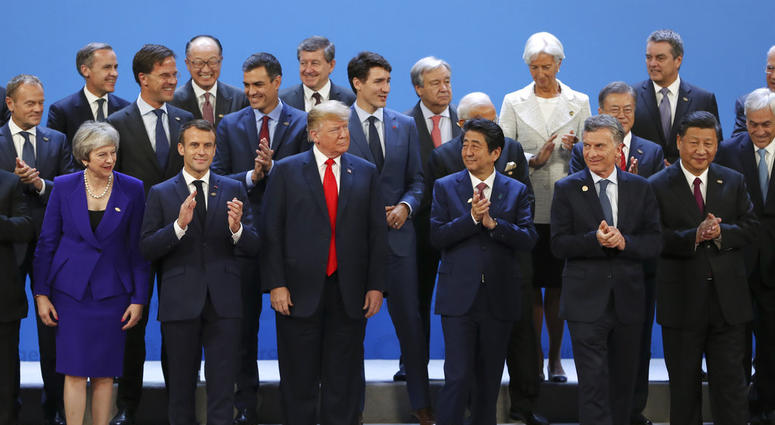 World leaders gather for a group photo at the start of the G20 Leader's Summit at the Costa Salguero Center in Buenos Aires, Argentina. G-20 Summit