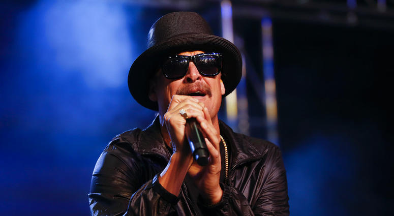 Kid Rock performs during a rally for Republican U.S. Senate candidate John James in Pontiac, Mich. Kid Rock
