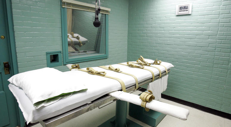 This May 27, 2008, file photo, shows the gurney in the death chamber in Huntsville, Texas. This May 27, 2008, file photo, shows the gurney in the death chamber in Huntsville, Texas.
