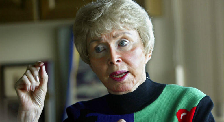 In this Feb. 4, 2004 file photo, Audrey Geisel, widow of Dr. Seuss creator Theodor Geisel, appears during an interview at her home in the La Jolla area of San Diego. In this Feb. 4, 2004 file photo, Audrey Geisel, widow of Dr. Seuss creator Theodor Geisel, appears during an interview at her home in the La Jolla area of San Diego.