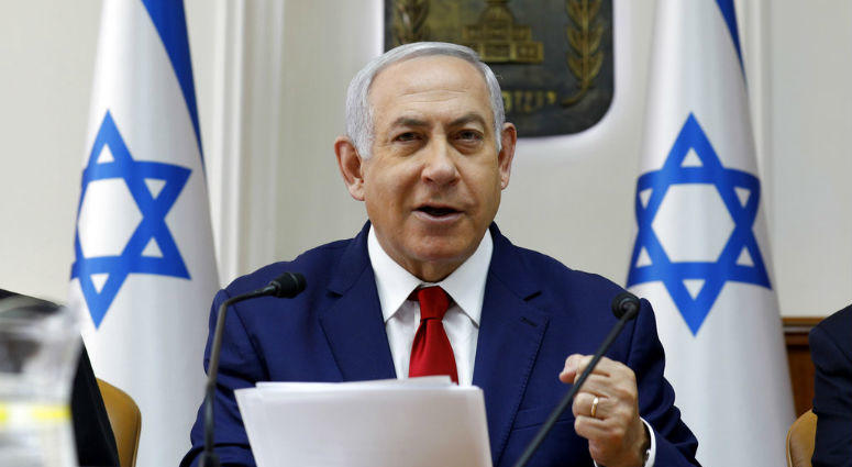 Israeli Prime Minister Benjamin Netanyahu opens the weekly cabinet meeting at the prime minister's office in Jerusalem, Sunday, Jan. 6, 2019. Israeli Prime Minister Benjamin Netanyahu opens the weekly cabinet meeting at the prime minister's office in Jerusalem, Sunday, Jan. 6, 2019.