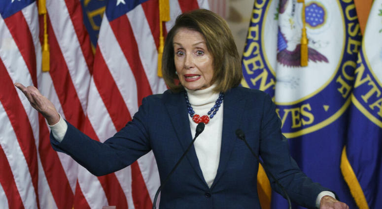House Speaker Nancy Pelosi of Calif., speaks during a news conference on Capitol Hill in Washington, Thursday, Jan. 17, 2019. House Speaker Nancy Pelosi
