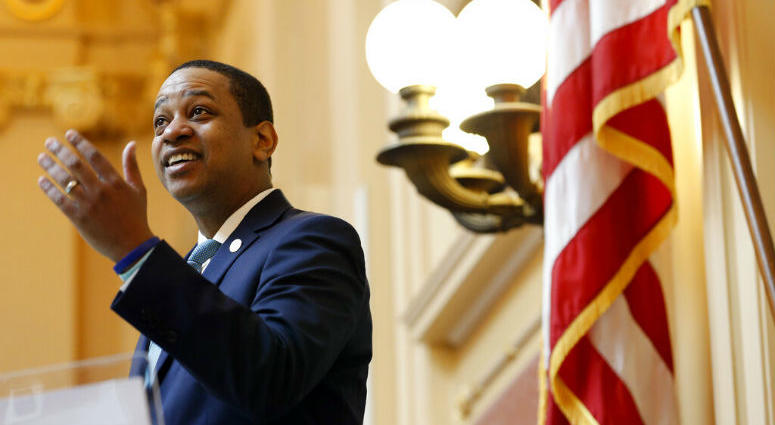 Virginia Lt. Gov Justin Fairfax welcomes visitors to the gallery at the opening of the senate session at the Capitol in Richmond, Va., Thursday, Feb. 7, 2019. Virginia Lt. Gov Justin Fairfax welcomes visitors to the gallery at the opening of the senate session at the Capitol in Richmond, Va., Thursday, Feb. 7, 2019.