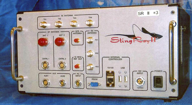 This undated file photo provided by the U.S. Patent and Trademark Office shows the StingRay II, a cellular site simulator used for surveillance purposes manufactured by Harris Corporation, of Melbourne, Fla. The StingRay II, a cellular site simulator used for surveillance purposes.