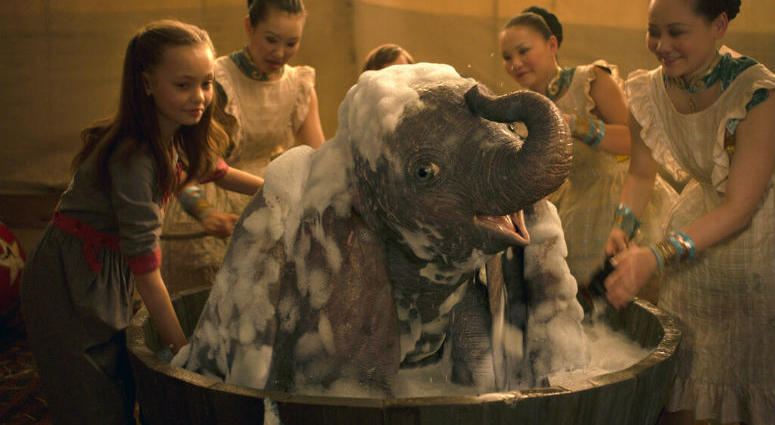 This image released by Disney shows Nico Parker, left, in a scene from "Dumbo." This image released by Disney shows Nico Parker, left, in a scene from "Dumbo."