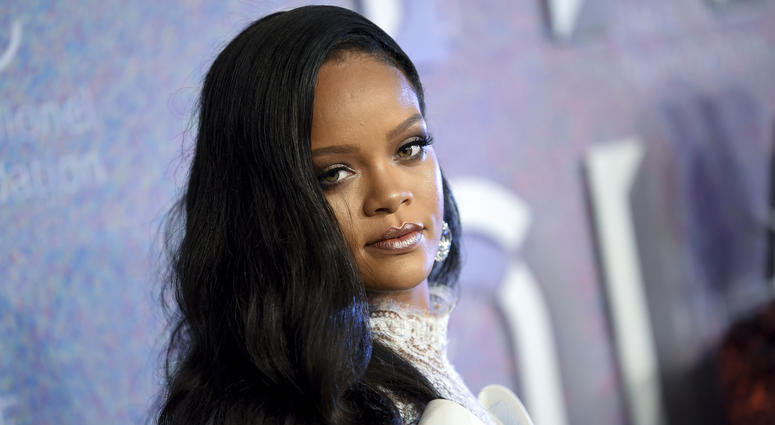 In this Sept. 13, 2018 file photo, singer Rihanna attends the 4th annual Diamond Ball at Cipriani Wall Street in New York. In this Sept. 13, 2018 file photo, singer Rihanna attends the 4th annual Diamond Ball at Cipriani Wall Street in New York.