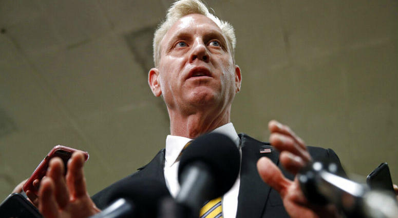 Acting Defense Secretary Patrick Shanahan speaks to reporters after a classified briefing for members of Congress on Iran, Tuesday, May 21, 2019, on Capitol Hill in Washington. Acting Defense Secretary Patrick Shanahan speaks to reporters after a classified briefing for members of Congress on Iran, Tuesday, May 21, 2019, on Capitol Hill in Washington.