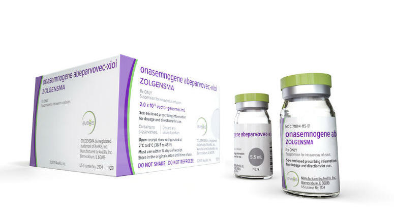 This photo provided by Novartis shows Zolgensma. The one-time gene therapy developed by Novartis, Zolgensma, will cost $2.125 million. It treats a rare condition called spinal muscular atrophy, or SMA, which strikes about 400 babies born in the U.S. each year.