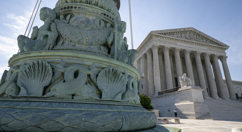 The Supreme Court is seen in Washington, Monday, June 17, 2019. The Supreme Court is seen in Washington, Monday, June 17, 2019.