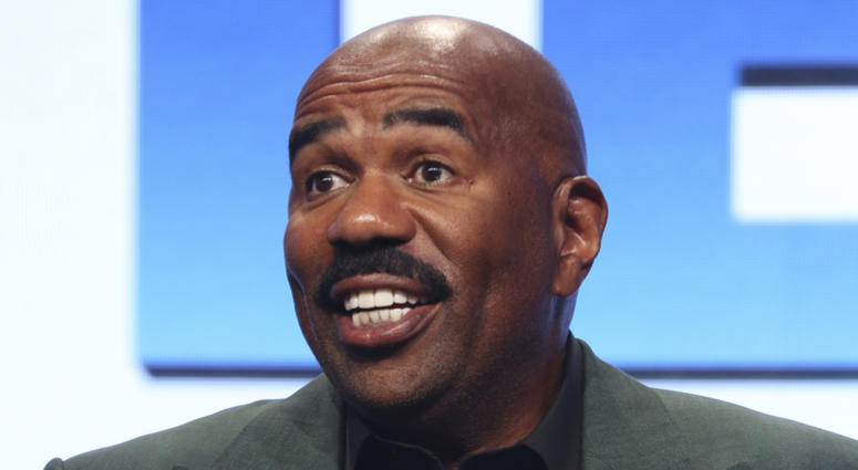 In this Aug. 3, 2017, file photo, Steve Harvey participates in the "Steve" panel during the NBC Television Critics Association Summer Press Tour in Beverly Hills, Calif. Steve Harvey