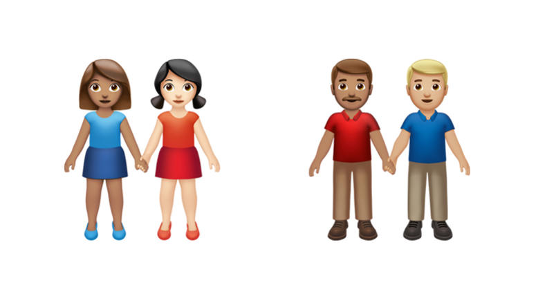 This image provided by Apple shows new emoji's released by Apple. This image provided by Apple shows new emoji's released by Apple.
