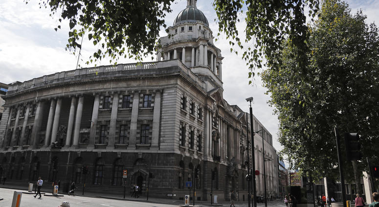 The Old Bailey, Central Criminal Court, in London, Thursday, Aug. 8, 2019. A 17-year old boy will appear at The Old Bailey charged with attempted murder of a young boy aged six who was thrown off a balcony at the Tate Modern art gallery on Sunday Aug. 4. The Old Bailey, Central Criminal Court, in London, Thursday, Aug. 8, 2019. A 17-year old boy will appear at The Old Bailey charged with attempted murder of a young boy aged six who was thrown off a balcony at the Tate Modern art gallery on Sunday Aug. 4.