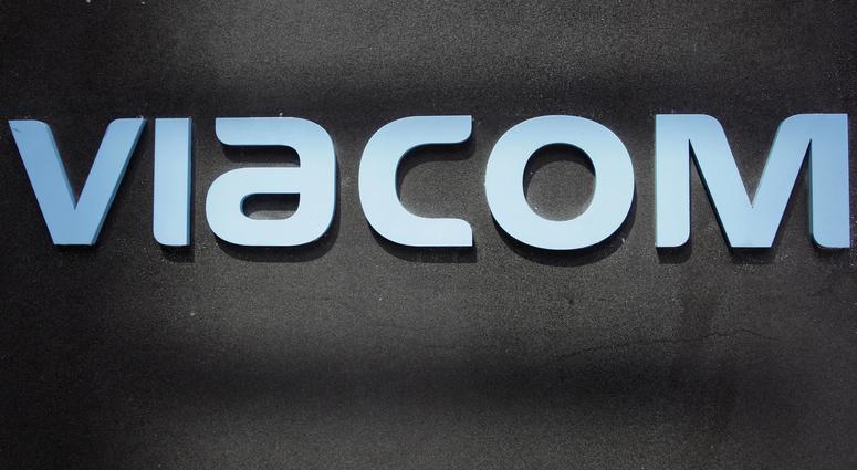 This Aug. 3, 2011, file photo, shows the Viacom logo at Viacom headquarters in New York. Viacom