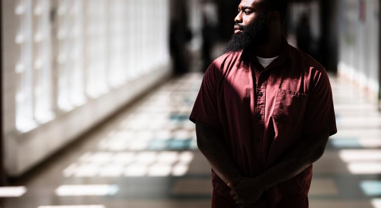 Incarcerated filmmaker Robert poses for a portrait at the State Correctional Institution in Chester, Pa. Incarcerated filmmaker Robert poses for a portrait at the State Correctional Institution in Chester, Pa.