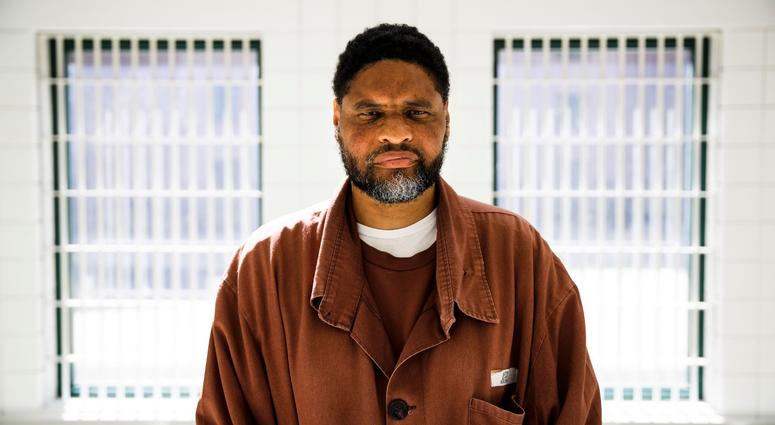 Incarcerated filmmaker Marvin poses for a portrait at the State Correctional Institution in Chester, Pa. Incarcerated filmmaker Marvin poses for a portrait at the State Correctional Institution in Chester, Pa.