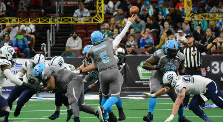 oul quarterback Dan Raudabaugh (shown in this file photo) threw six touchdowns in last week's season-opening win against Albany. Philadelphia Soul