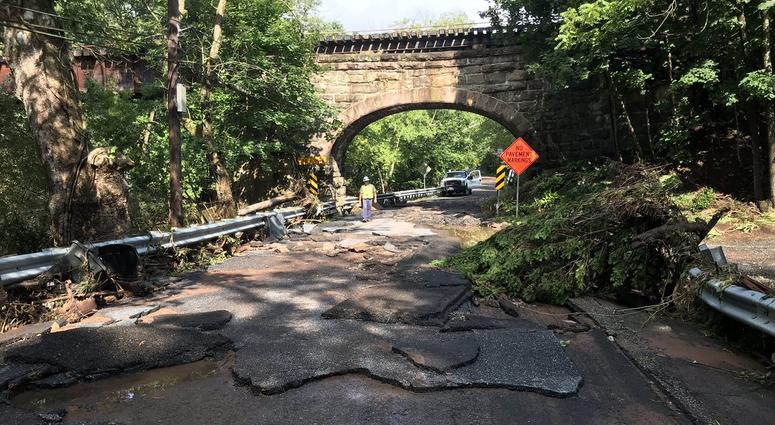 A pregnant woman and her 8-year-old son were found dead in Berks County after their car was swept away by floodwaters in Manatawny Creek. Manatawny Creek