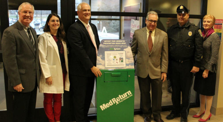 Doylestown Health recently added a medication disposal box in the Doylestown Hospital Emergency Department lobby. Doylestown Health recently added a medication disposal box in the Doylestown Hospital Emergency Department lobby.