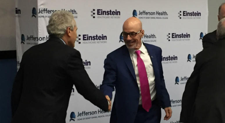 Jefferson CEO Dr. Steve Klasko and Einstein CEO Barry Freedman Jefferson CEO Dr. Steve Klasko and Einstein CEO Barry Freedman