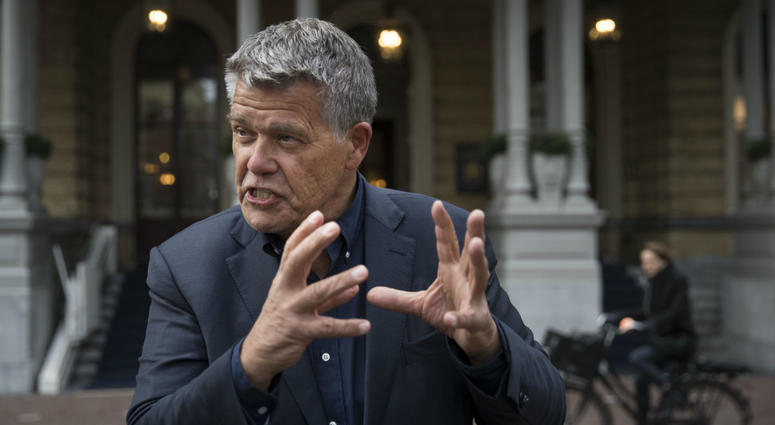 Self-styled Dutch positivity guru Emile Ratelband answers questions during an interview in Amsterdam, Netherlands, Monday, Dec. 3, 2018. Self-styled Dutch positivity guru Emile Ratelband answers questions during an interview in Amsterdam, Netherlands, Monday, Dec. 3, 2018.
