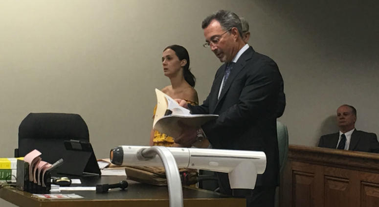 Defendant Emily Weinman and defense attorney Steve Scheffler Defendant Emily Weinman and defense attorney Steve Scheffler