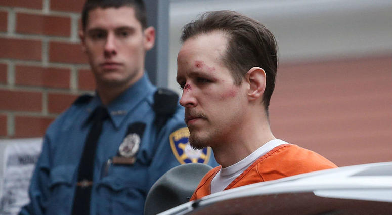 Eric Frein arrives for arraignment to court on October 31, 2014 in Milford, Pennsylvania. Frein, a suspected cop killer, was taken into custody from a Pennsylvania airport hangar after a seven-week manhunt. Eric Frein arrives for arraignment to court on October 31, 2014 in Milford, Pennsylvania. Frein, a suspected cop killer, was taken into custody from a Pennsylvania airport hangar after a seven-week manhunt.