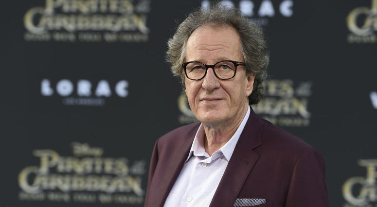 In this May 18, 2017, file photo, Geoffrey Rush arrives at the Los Angeles premiere of "Pirates of the Caribbean: Dead Men Tell No Tales" at the Dolby Theatre. In this May 18, 2017, file photo, Geoffrey Rush arrives at the Los Angeles premiere of "Pirates of the Caribbean: Dead Men Tell No Tales" at the Dolby Theatre.
