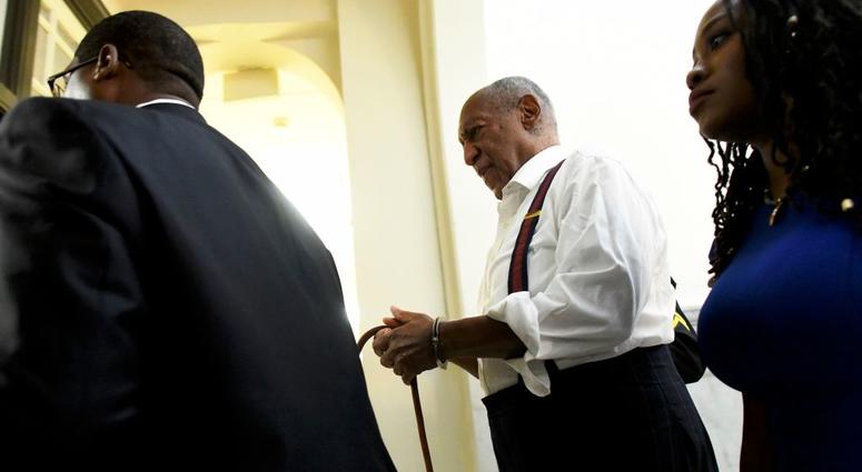 Bill Cosby is taken away in handcuffs after being sentenced to 3-10 years in his sexual assault retrial at the Montgomery County Courthouse on Sept. 25, 2018 in Norristown, Pennsylvania. Bill Cosby is taken away in handcuffs after being sentenced to 3-10 years.